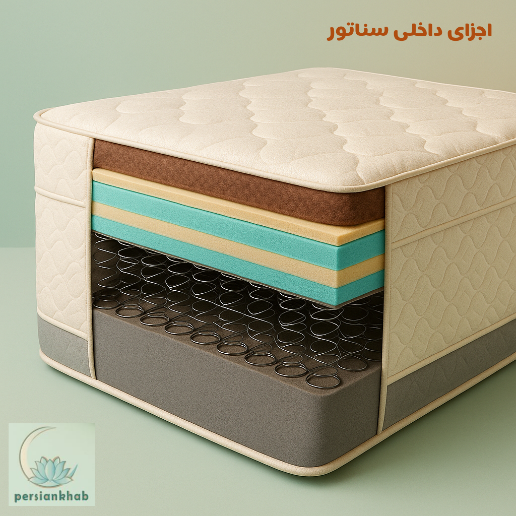 اجزای داخلی تشک سناتور